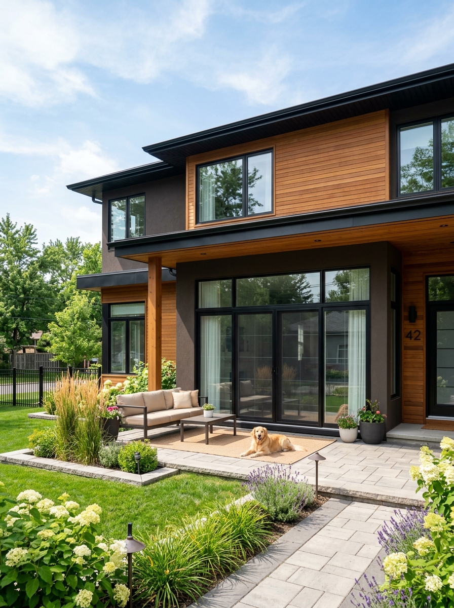 Armorcoat safety window film on residential home