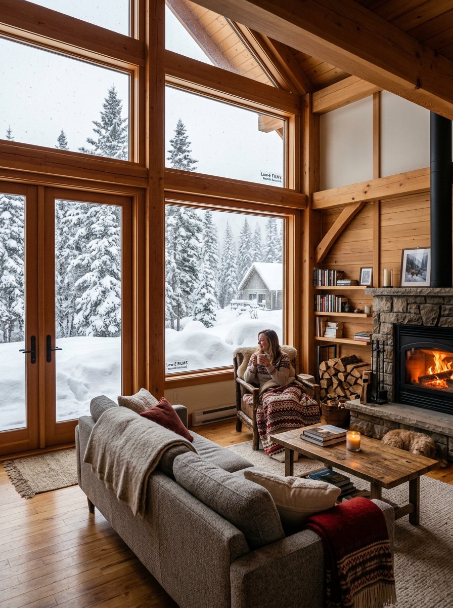 Ecolux Low-E window film keeping a Canadian home warm in winter